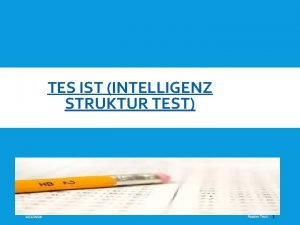 Intelligenz struktur test