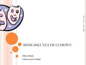 2020 12 02 Eliza Maek ROSYJSKI TEATR LUDOWY