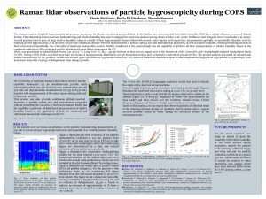 Raman lidar observations of particle hygroscopicity during COPS