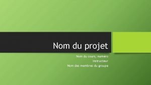 Nom du projet