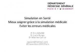 Simulation en Sant Mieux soigner grce la simulation