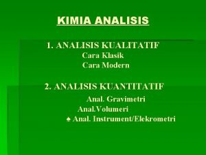 Uji pendahuluan kualitatif