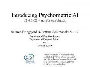 Introducing Psychometric AI v 2 4 6 02