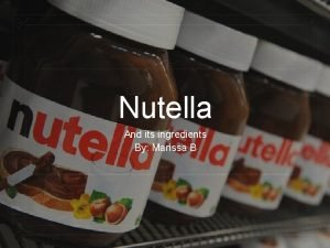 Description nutella