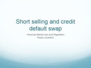 Credit default swap short
