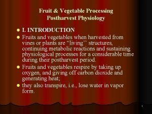 Respiration in fruits Respiration in fruits