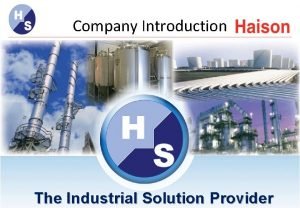 Industrial solution provider