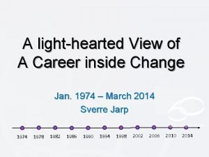 A lighthearted View of A Career inside Change