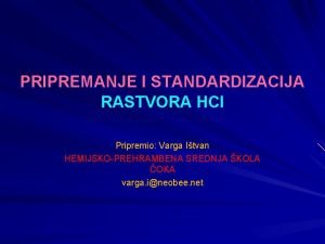 Standardizacija hcl