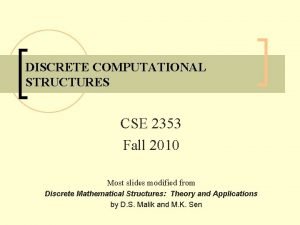 Discrete computational structures