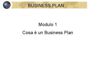 Modulo business plan Modulo business plan