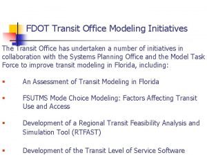 Fdot transit office