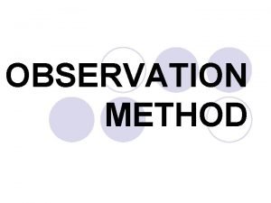 Observation method