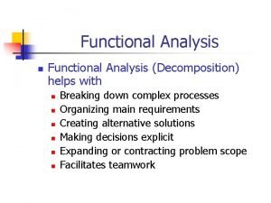 Functional decomposition diagram