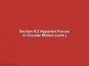Apparent forces in circular motion