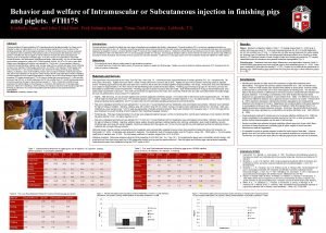 Behavior and welfare of Intramuscular or Subcutaneous injection