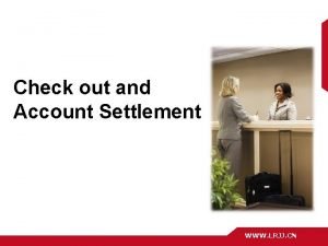 Check out and Account Settlement WWW LRJJ CN