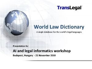 World law dictionary World law dictionary