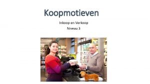 Koopmotief voorbeeld