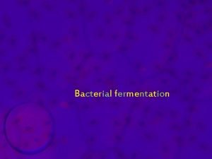 Bacterial fermentation Bacteria mainly produce ATP by 1