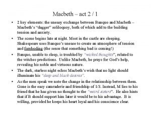 Introduction for macbeth