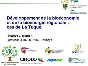 Dveloppement de la bioconomie et de la bionergie