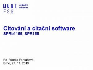 Citovn a citan software SPRb 1155 SPR 155