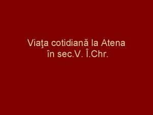 Viaa cotidian la Atena n sec V Chr