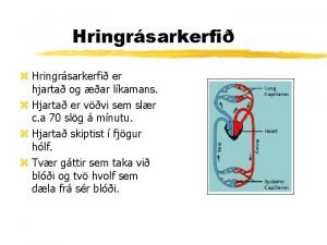 Hringrsarkerfi er hjarta og ar lkamans Hjarta er