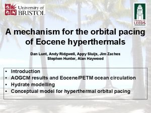 A mechanism for the orbital pacing of Eocene