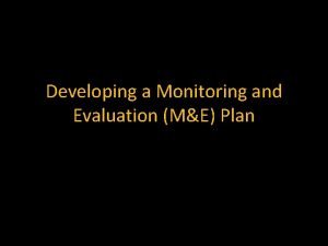 Monitoring plan sample