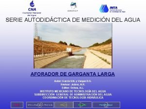 CNA SEMARNAP Comisin Nacional del Agua SERIE AUTODIDCTICA