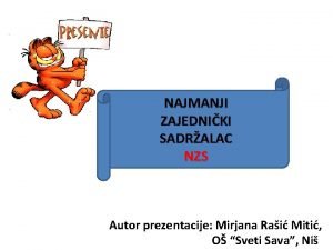 Najmanji zajednicki delilac