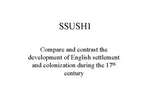 Ssush1 compare and contrast