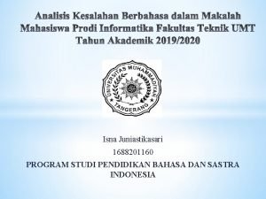 Pengertian analisis kesalahan berbahasa