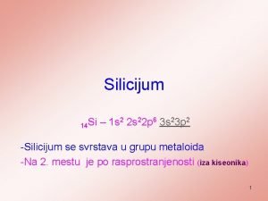 Primena silicijuma Primena silicijuma