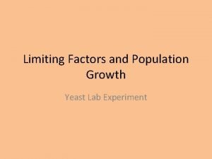 Yeast population growth lab