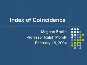 Index of coincidence