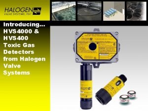 Introducing HVS 4000 HVS 400 Toxic Gas Detectors