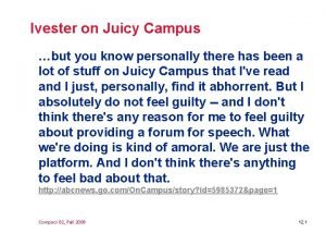 Juicy campus