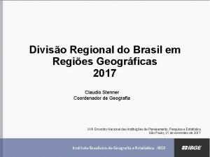 Diviso Regional do Brasil em Regies Geogrficas 2017