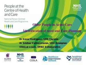 Older People in Acute Care Identification of need