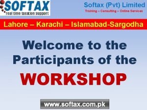 Softax Pvt Limited Training Consulting Online Services Lahore