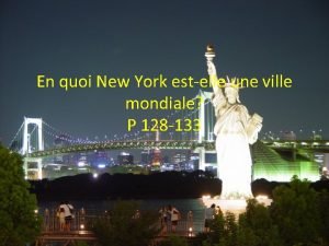 New york une ville mondiale