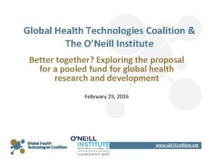 Global health technologies coalition