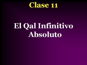 Infinitivo absoluto