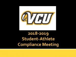 2018 2019 StudentAthlete Compliance Meeting Who are we