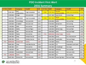 Pdo accident