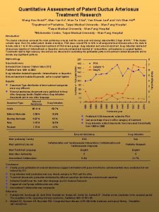 Quantitative Assessment of Patent Ductus Arteriosus Treatment Research