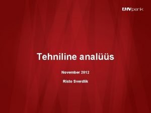 Tehniline anals November 2012 Risto Sverdlik Sisukord Graafikute